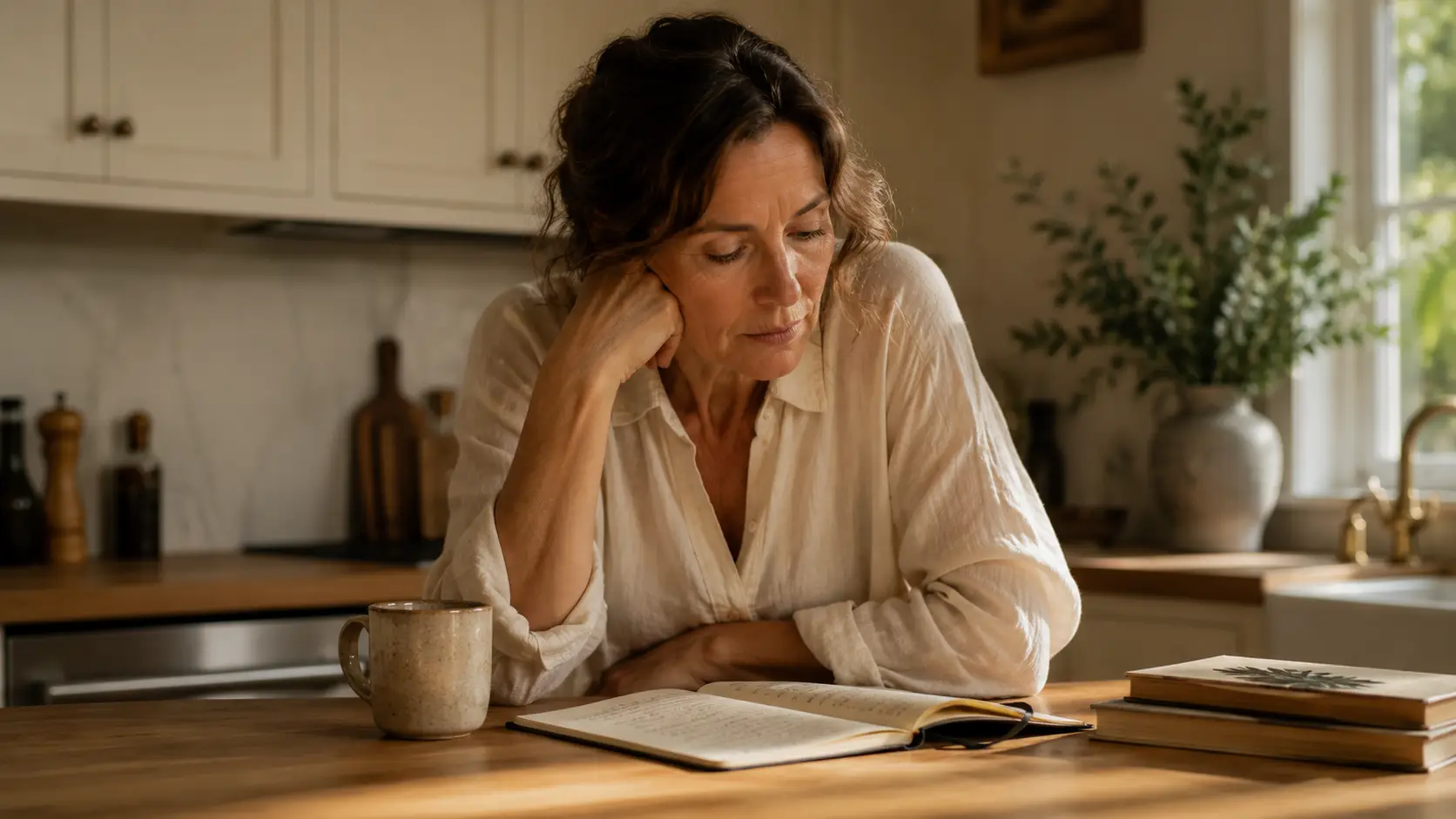 Woman researching perimenopause treatment options