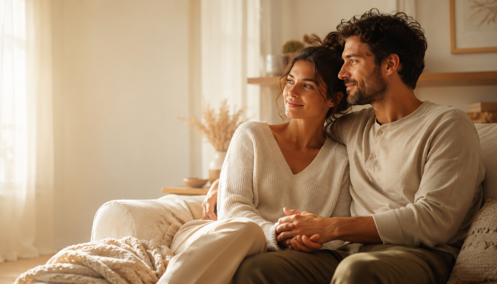 A hopeful couple at home, fertility support in Appleton